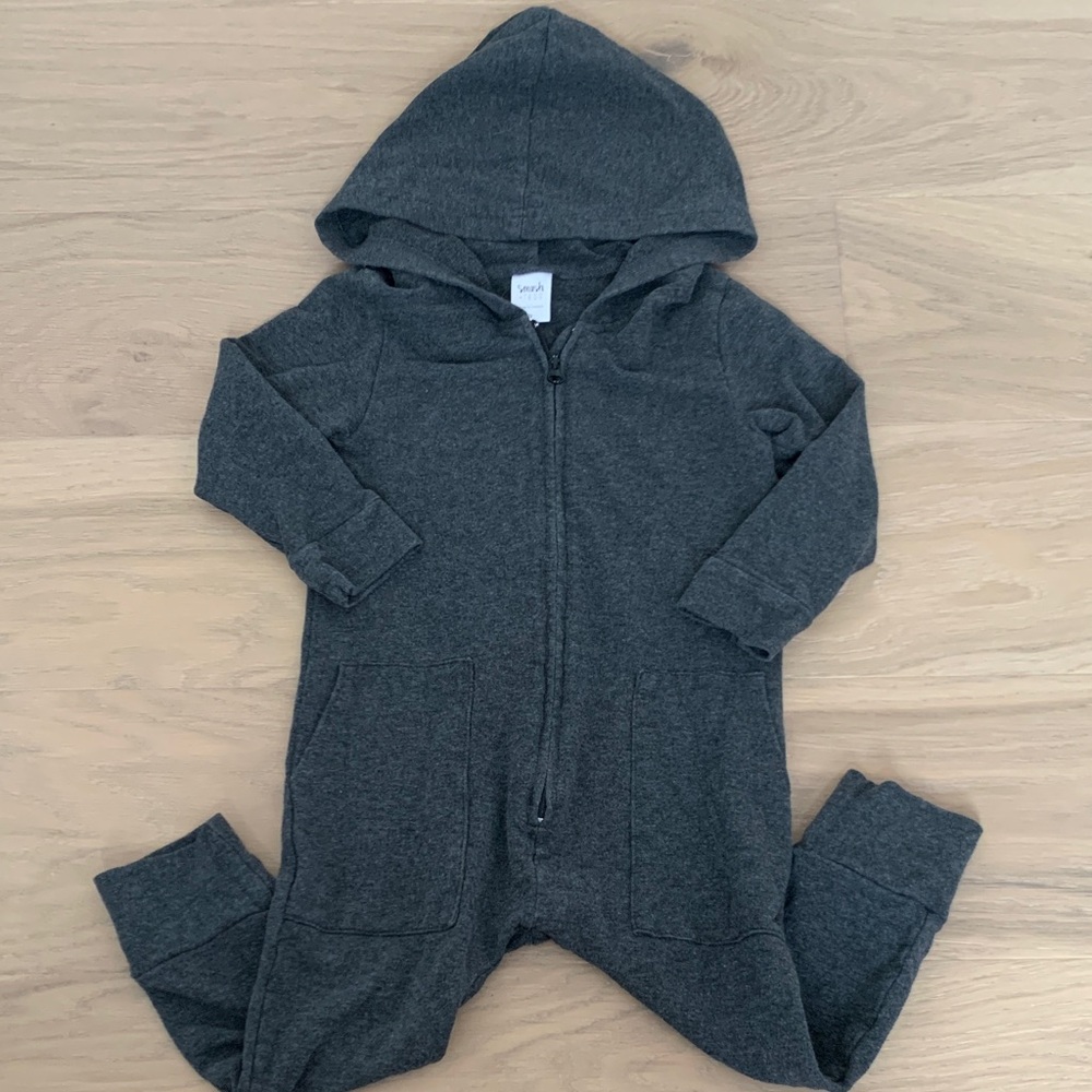 Smash + Tess Charcoal Kids Hooded One Piece